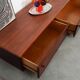 Low mahogany furniture, Danish design, 1970s, made in Denmark.