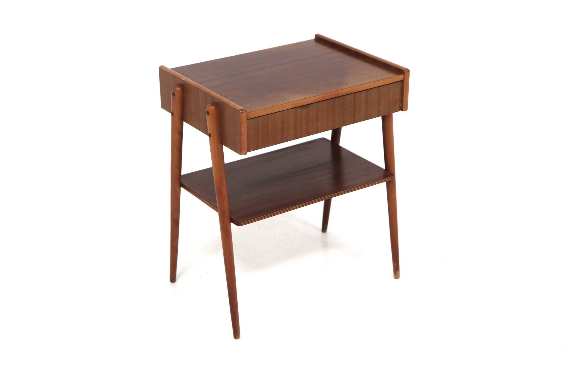 Scandinavian mahogany bedside table, AB Carlströms & Co Möbelfabrik, Sweden, 1960