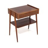 Scandinavian mahogany bedside table, AB Carlströms & Co Möbelfabrik, Sweden, 1960