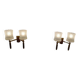 Pair of maison lunel paris france wall lights with 2 lights
