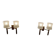 Pair of maison lunel paris france wall lights with 2 lights