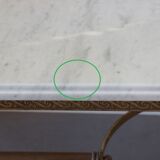 Marble and brass coffee table