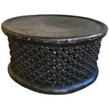 Tabouret bamiléké en bois de 90 cm table basse en bois