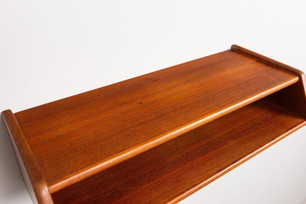 Aksel Kjersgaard floating nightstands No 24 in teak Odder Denmark 1960