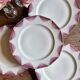 Set of 4 vintage flat plates in Limoges porcelain