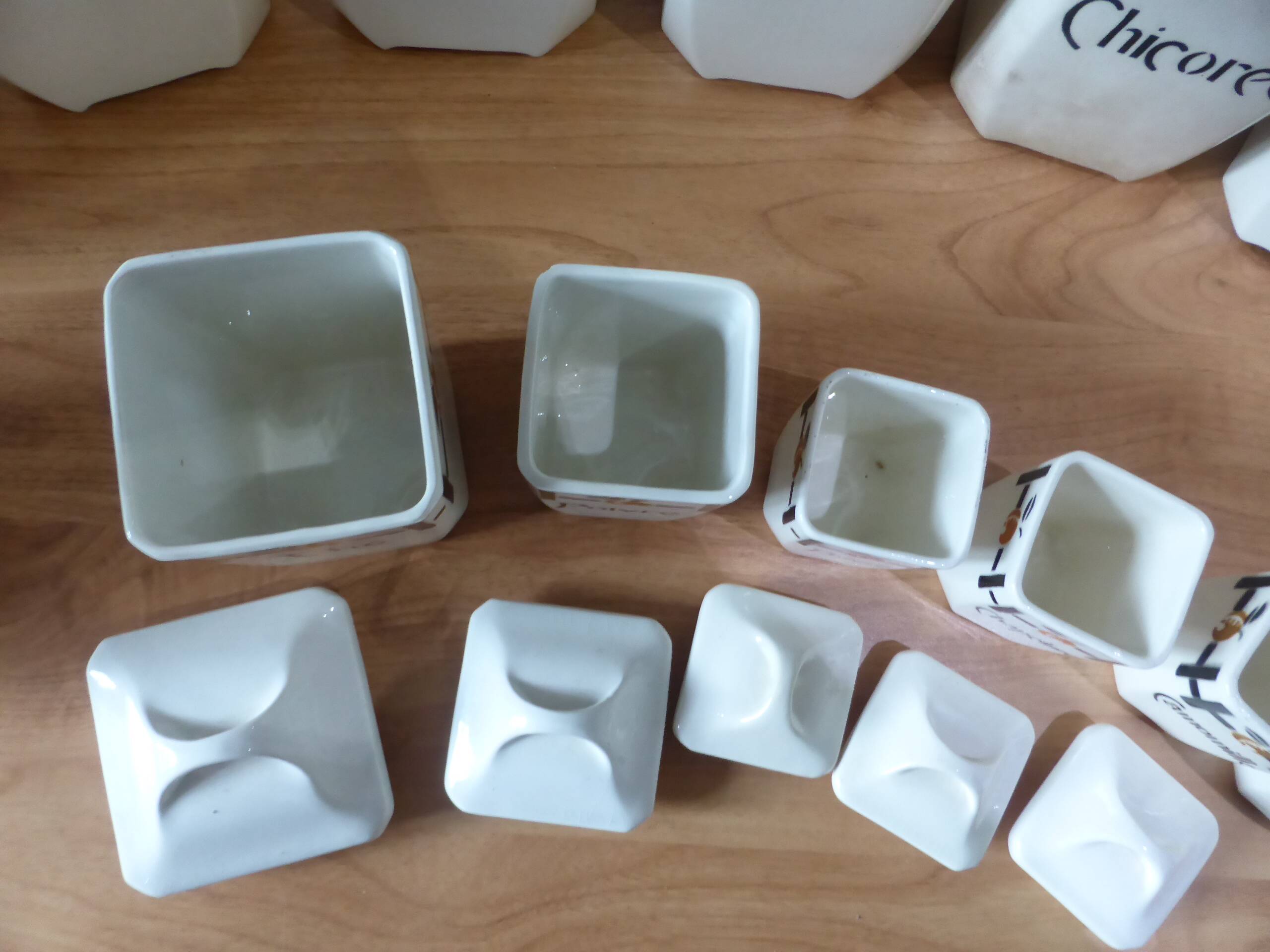 15 vintage porcelain spice boxes from Badonviller 240561