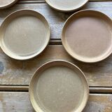 Series of 8 stoneware plates