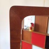 Scandinavian mirror with shelf  35x67cm