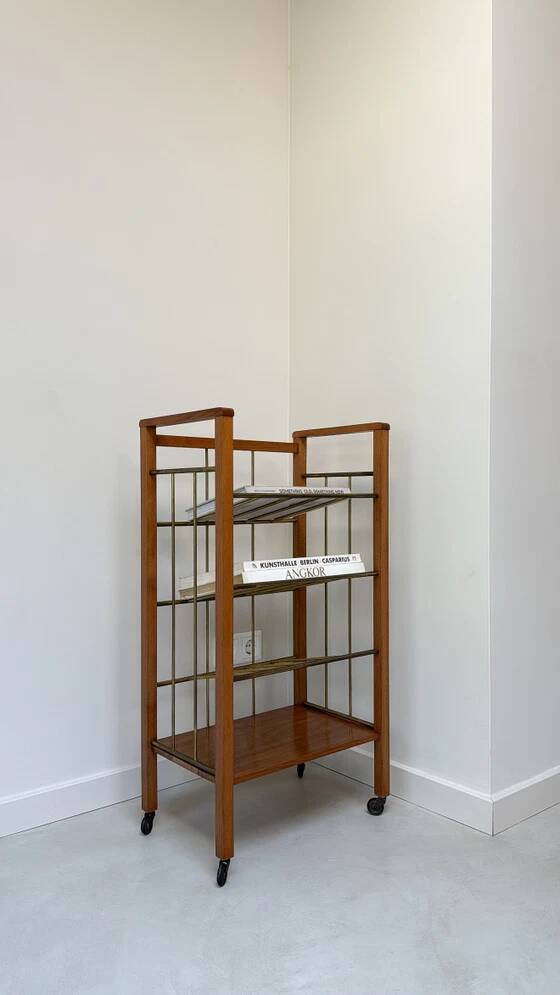 Vintage wooden / brass trolley