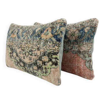 Set of 2 vintage Turkish cushion covers 41x61 cm