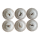 6 deep plates Gien Moineaux from Paris
