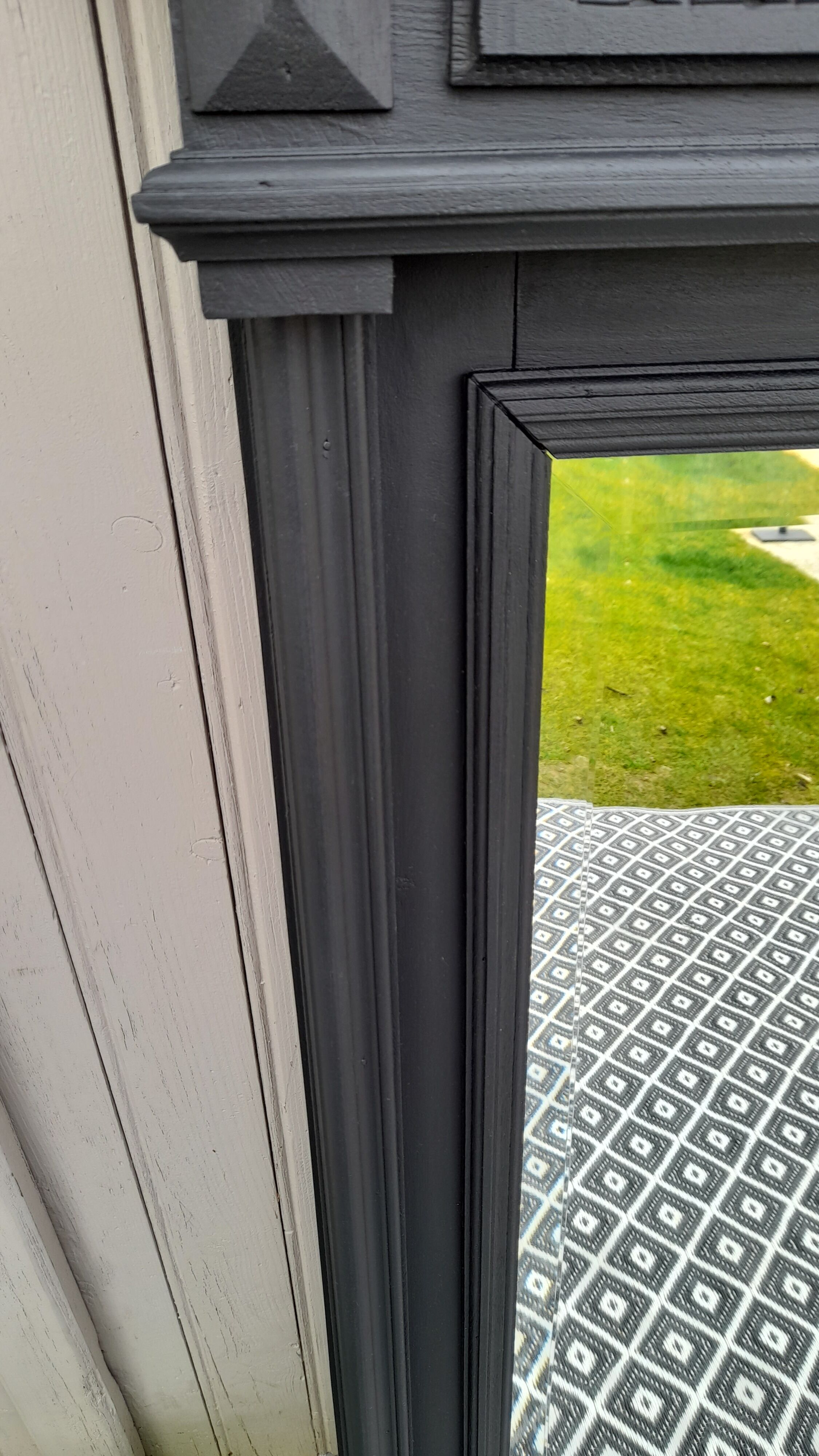 Beveled trumeau mirror