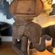 Rattan Elephant table in the style of Vivaï del Sud, Italy 1970