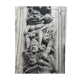 Print black and white silver photograph bas-relief of a twentieth century church