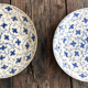 Lot de 7 assiettes faience XVIIIe - camaieu bleu