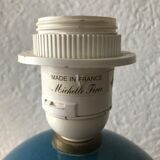 Blue enamelled sandstone ball lamp