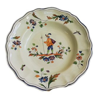 Old flat plate Moustiers Longchamp