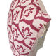 Pink / raspberry ikat style ottoman cushion cover - 50 x 50