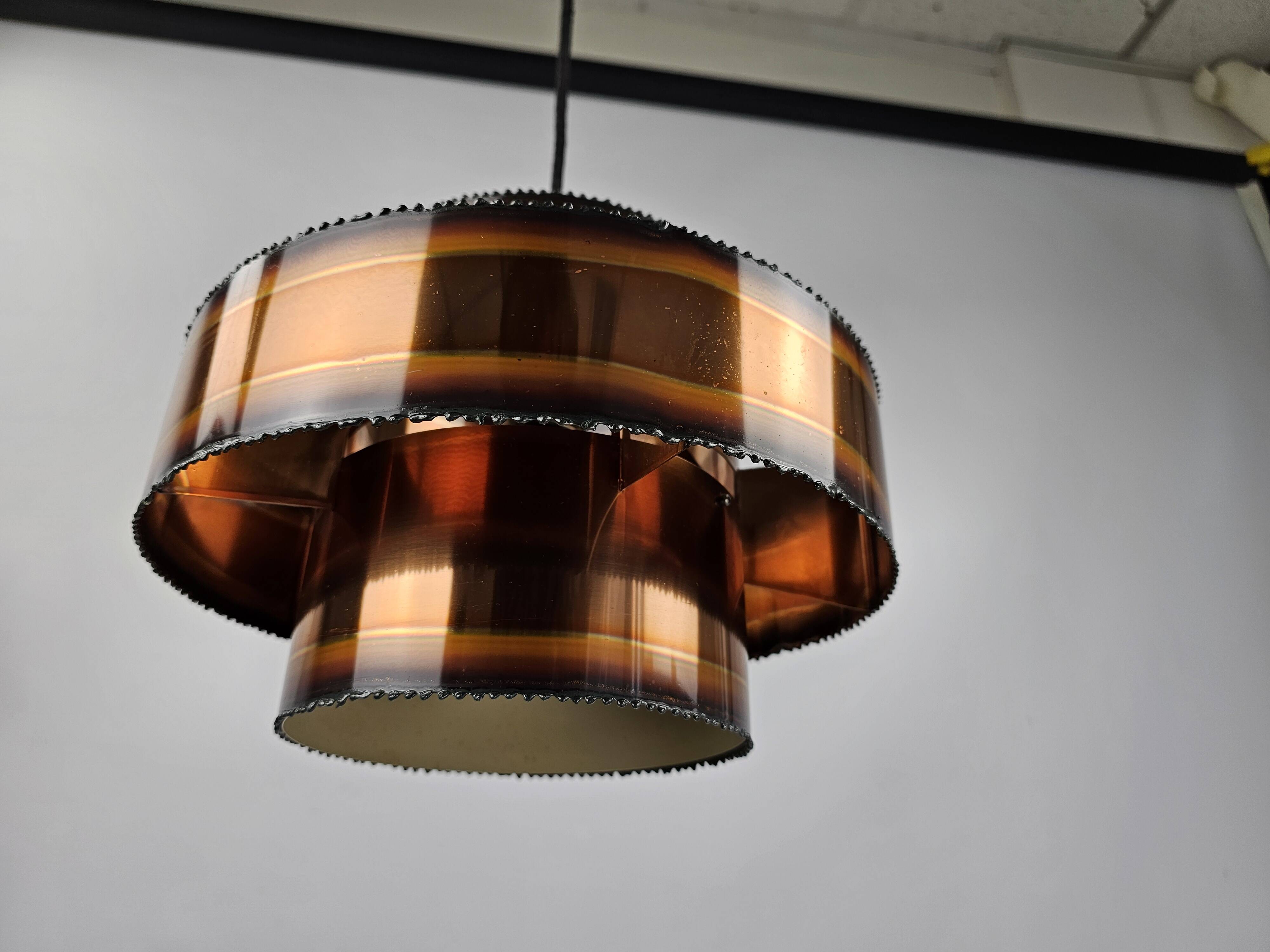 Lampe à suspension Sven Aage Holm Sørensen cuivre années 1960 Danemark
