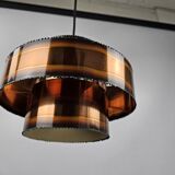 Lampe à suspension Sven Aage Holm Sørensen cuivre années 1960 Danemark