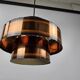 Lampe à suspension Sven Aage Holm Sørensen cuivre années 1960 Danemark