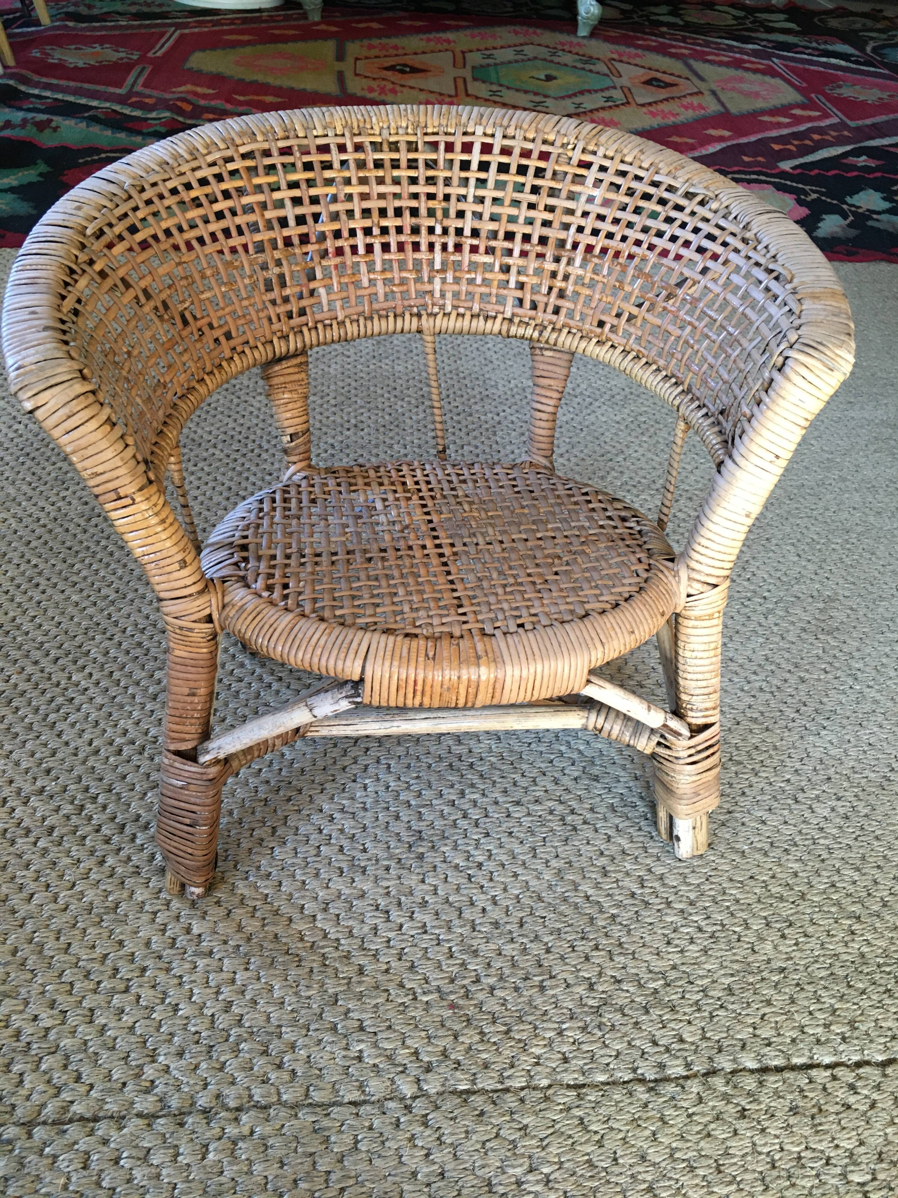 Child rattan chair