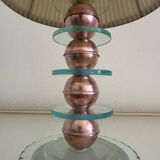 Small Art Deco lamp in copper glass