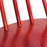 Red Fanett chair by Tapiovaara