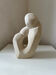Sculpture abstraite plâtre couple enfant vintage