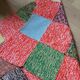 Plaid patchwork hand-knitted