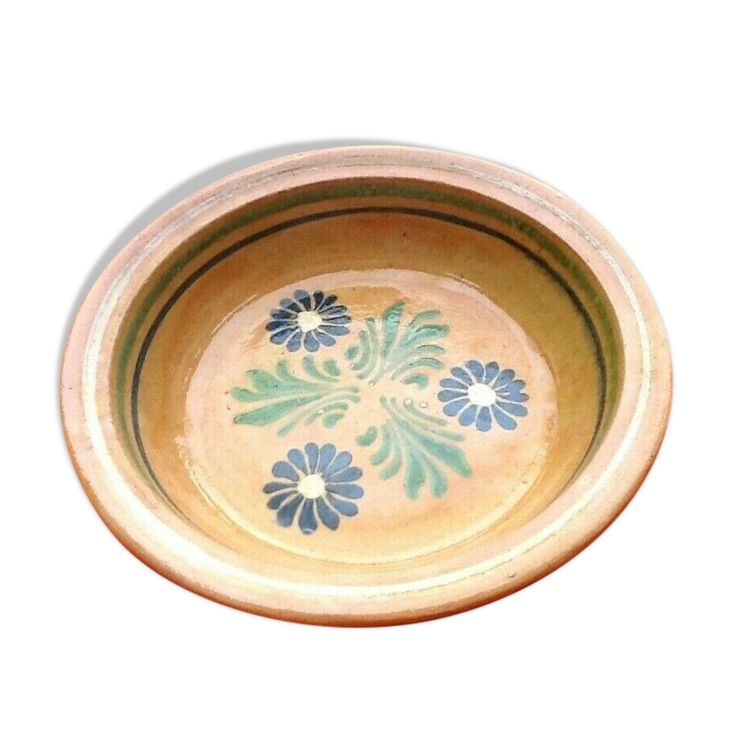 Alsatian pottery serving dish ref: 19 diameter: 315m weight: 1kg330