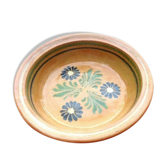 Hollow service plate alsatian pottery ref: 19 diameter: 315m weight: 1kg330
