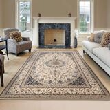 Beige and black persian carpet chaku 200x300 cm