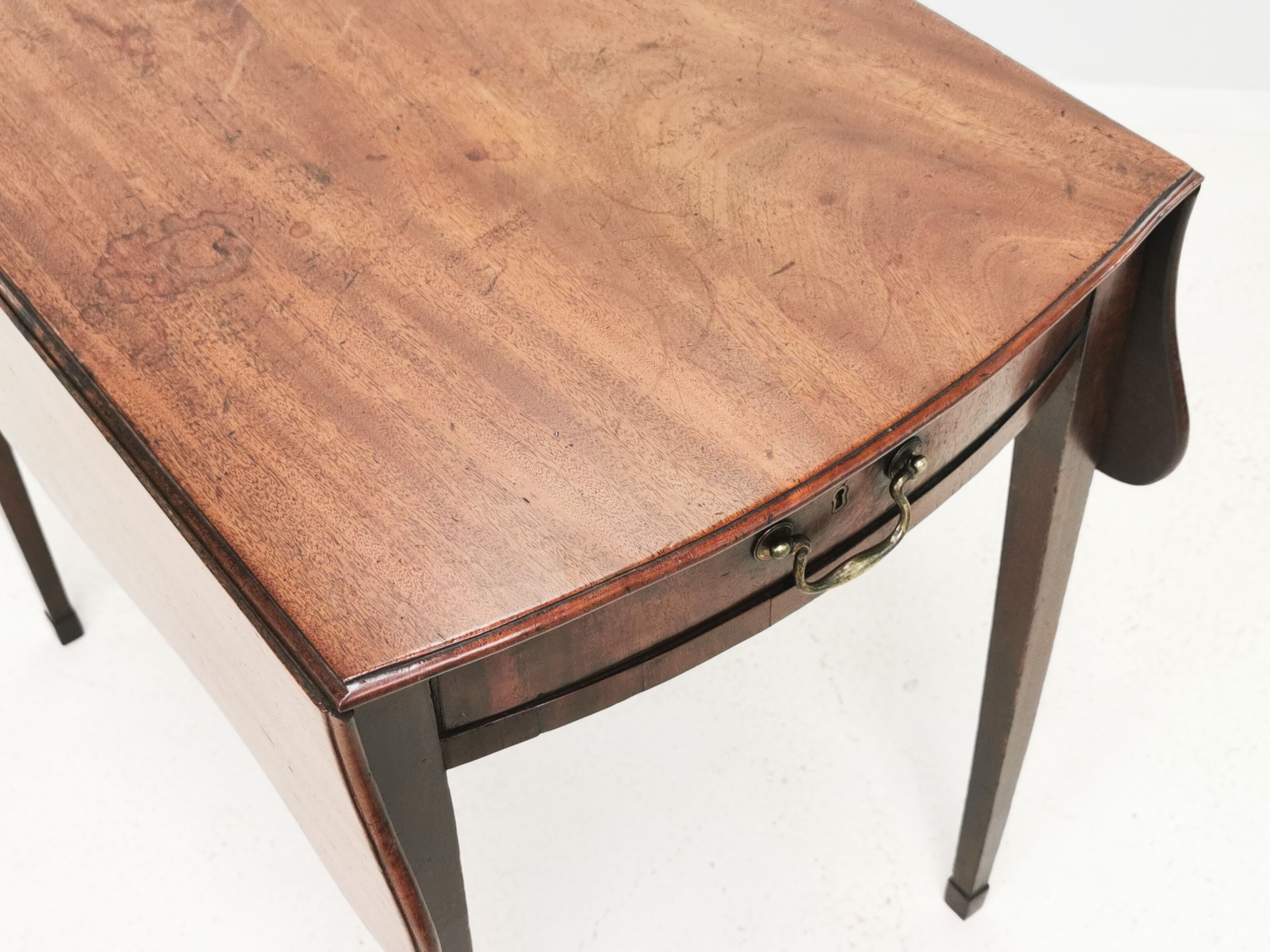 Antique Mahogany Royal Crown Stamped Pembroke Table