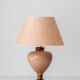 Pair of Salmon Pink Ceramic Table Lamps by Louis Drimmer, New Lampshades