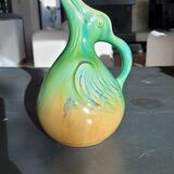 Zoomorphic pitcher pelican in flamed sandstone by gilbert menetier