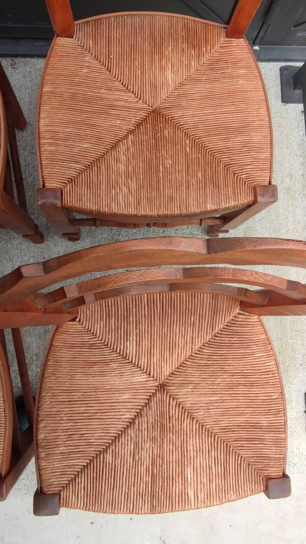 6 chaises provençales paillées