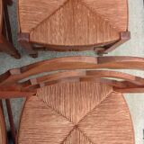 6 old mulched Provencal chairs
