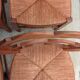 6 straw-seated Provençal chairs