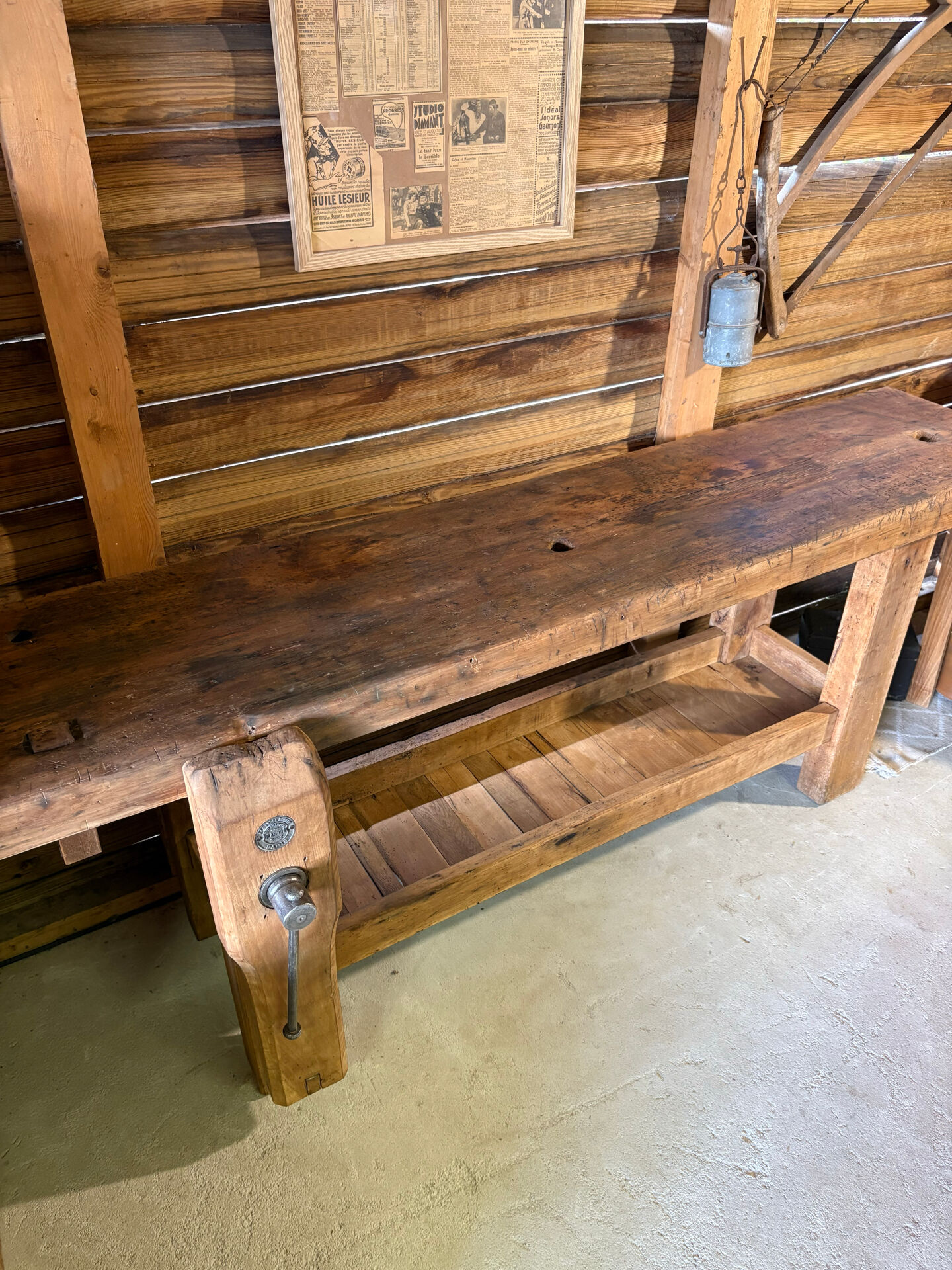 Établi de métier ancien Lemainque Paris – 218 cm 🤎