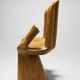 Sculptural wooden armchair – hand shape