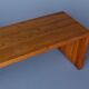 Vintage Scandinavian long pine bench. 1960s