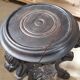 Antique carved side table with Indochinese inspiration, made of blackened wood