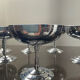 Series of 6 stainless steel ice cups by Letang Rémy 70s