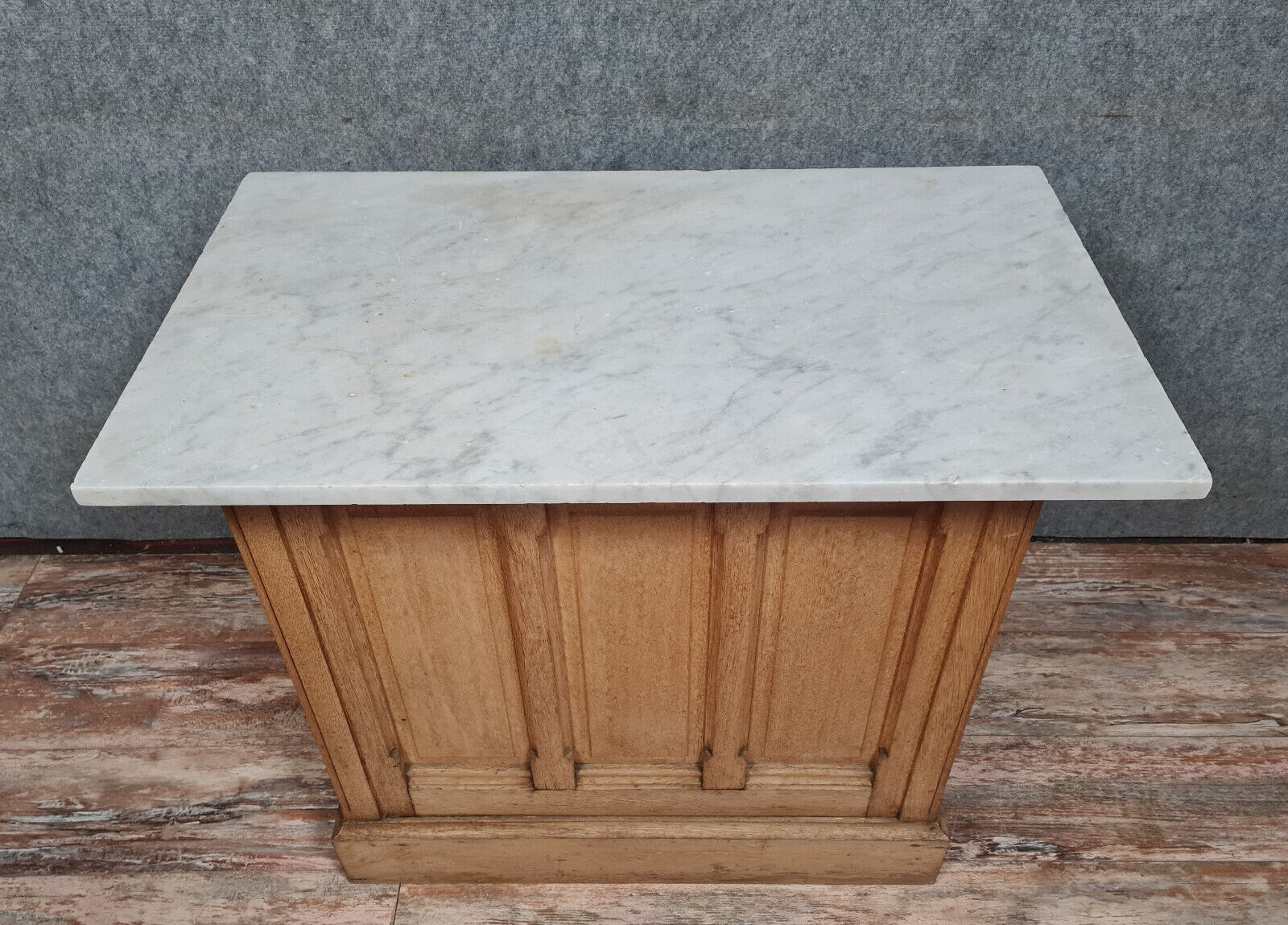 Wooden service counter stripped around 1900