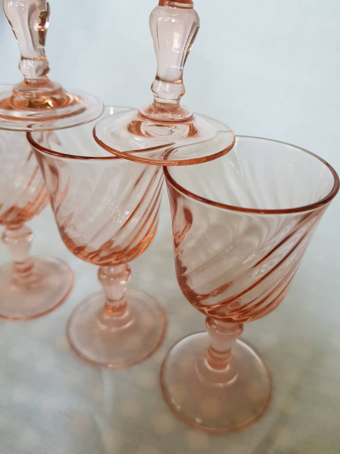 5 verres à shot tourbillonnants Luminarc Rosaline