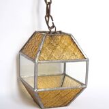 Amber Glass Grenade Lantern