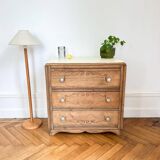 Art Deco chest of drawers in solid oak