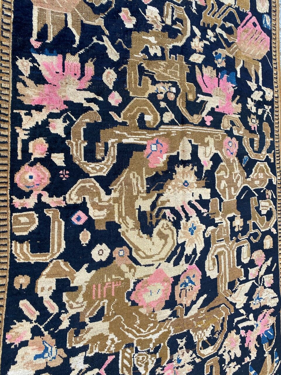 Ancient Caucasian carpet Karabagh 123x190 cm