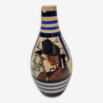 P.Fouillen vase, Henriot Quimper ceramic 1920
